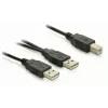 USB-Kabel DeLOCK USB-B/USB-A Kabel 1 m Schwarz