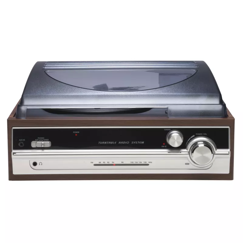 Denver VPR-190MK2 Retro-Plattenspieler mit Radio und eingebauten Lautsprechern