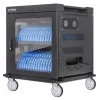 Manhattan Laptop-Ladewagen/-Trolley über AC-Adapter (EU) 32 Fächer, Installieren Sie den AC-Adapter (Netzkabel) des Geräts im Gerät, Geeignet für ALLE Laptops (bis 15,6 Zoll), iPads, MacBooks, Chromebooks, andere USB-C-Geräte, Fächer 380 x 30 x 280 mm, Schrank, Abschließbar