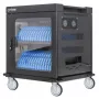 Manhattan Laptop-Ladewagen/-Trolley über AC-Adapter (EU) 32 Fächer, Installieren Sie den AC-Adapter (Netzkabel) des Geräts im Gerät, Geeignet für ALLE Laptops (bis 15,6 Zoll), iPads, MacBooks, Chromebooks, andere USB-C-Geräte, Fächer 380 x 30 x 280 mm, Schrank, Abschließbar