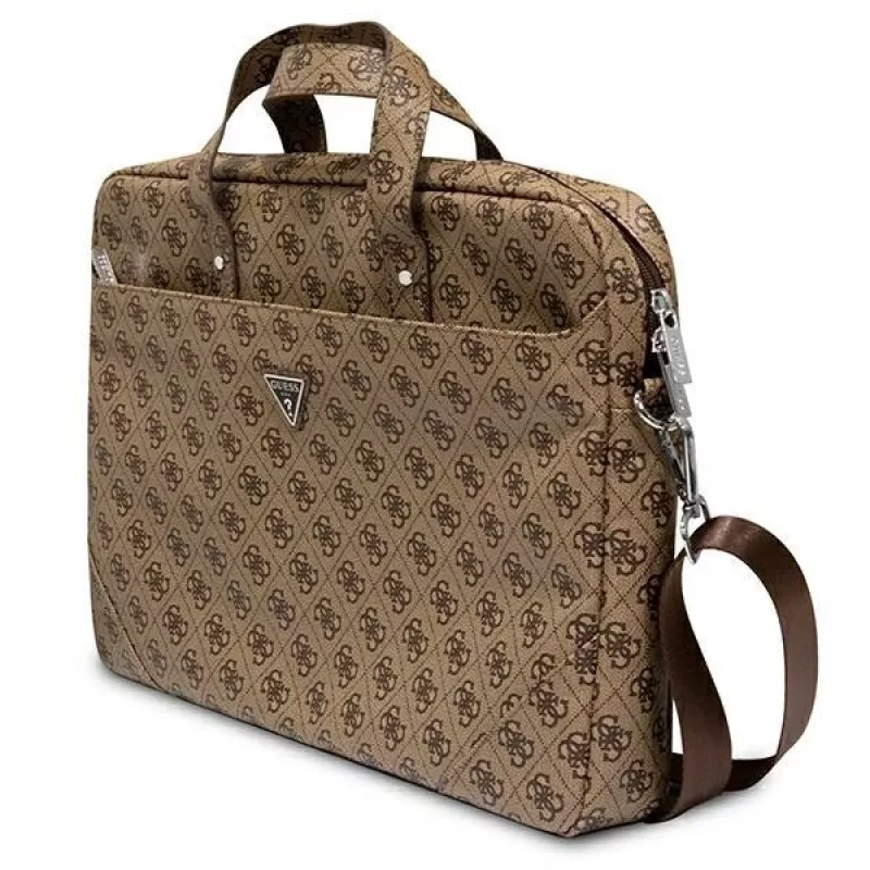Laptoptasche GUESS GUCB15P4TW 16 Zoll braun Saffiano mit 4G-Dreieckslogo