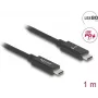 USB-Kabel DeLOCK 81211 1 m USB-C Schwarz 80 Gbit/s