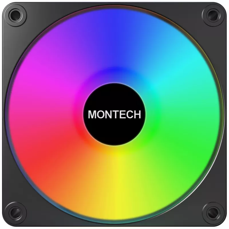 Montech GF120R V2 ARGB Computergehäuse Lüftermodul 12 cm Schwarz 3 Stück