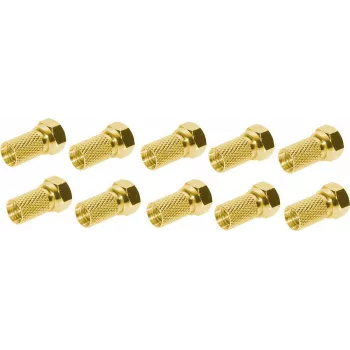 Koaxial-Steckverbinder F-Typ ShiverPeaks BS85008-10AG Stecker 10 Stück