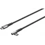 Goobay | 64659 USB-C auf USB-C Textilkabel mit Metallsteckern, 1 m | USB-C auf USB-C