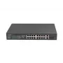 Unmanaged Switch LANBERG RSFE-16P-2C-150 — 18-Port Gigabit, 16 PoE+/2 SFP, 150 W gesamt, 1U Rack, Metall, Schwarz
