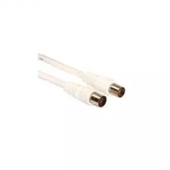 Wentronic Goobay Antennenanschlusskabel, Weiß, 10 m - IEC/Koax-Stecker auf IEC/Koax-Buchse (11514)