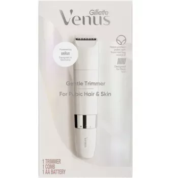 Intimtrimmer BRAUN Gillette Venus Gentle Intimate Trimmer, weiß — batteriebetriebener Personalrasierer für empfindliche Bereiche