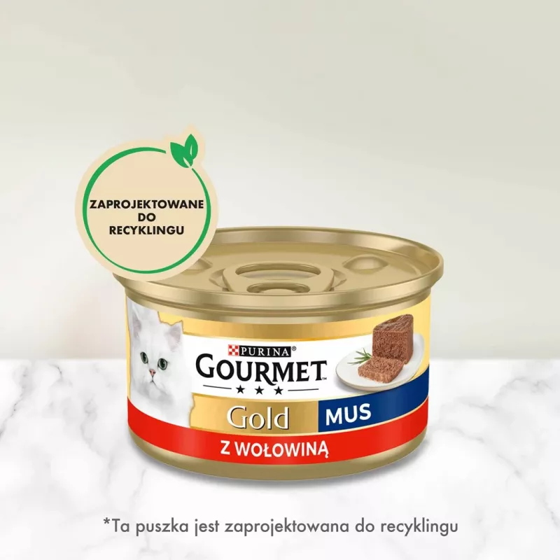 GOURMET Gold Rind – Nassfutter für Katzen – 85 g