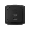 Indoor AC-Schnellladegerät Belkin WCH019kqBK — 2× USB‑C, Schwarz, OVP/OC/OT/SC-Schutz