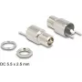 DELOCK Buchse DC 5,5 x 2,5 mm Buchse Einbaustecker Lötversion 20 V 9 A