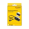 Kühlkörper DELOCK 18460 für M.2 SSD 2280 — Aluminium/Kupfer, RGB 5V, Schwarz