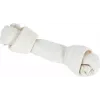 Dental-Kauknochen ZOLUX Knotted White Bone 140 g — fester Rinder-Kauartikel für mittelgroße Rassen (250 mm)