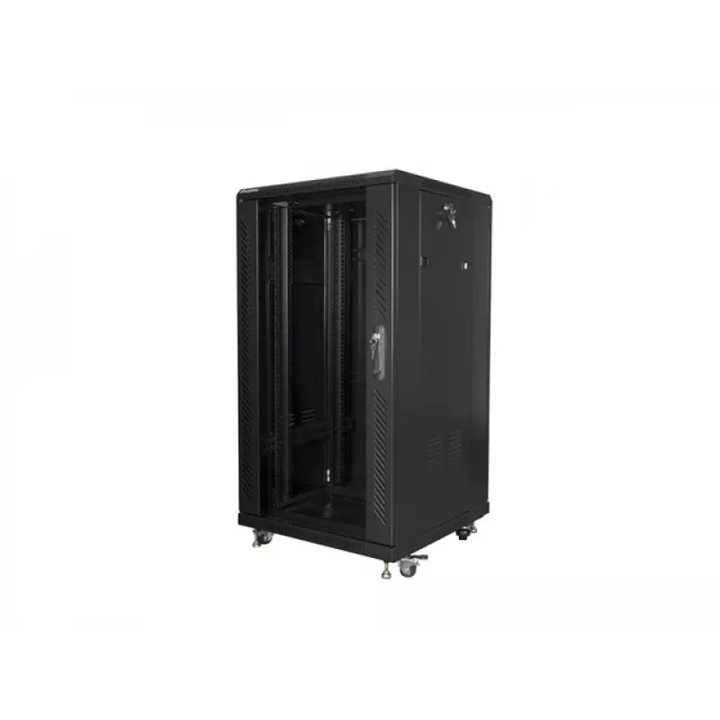 Lanberg FF01-6622-12B Rack-Schrank 22U freistehend Schwarz
