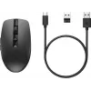 HP 710 Wiederaufladbare Stille Maus, Beidhändig, RF Wireless + Bluetooth, 3000 DPI, Schwarz