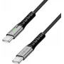 LogiLink USB-C® Kabel USB 3.2 Gen2x2 USB-C® Stecker 2.00 m Schwarz mit LED, 4K UHD, beidseitig verwendbarer Stecker CU0444 (CU0444)