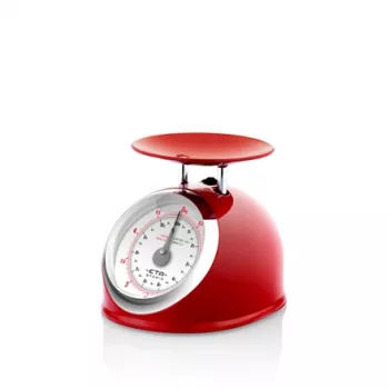 Mechanische Küchenwaage ETA ETA577790030 — 5 kg Kapazität, 25 g Genauigkeit, Edelstahl-Oberfläche, weißes Gehäuse