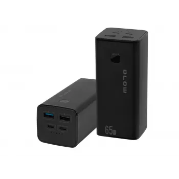 Tragbare Powerbank BLOW PB20G 20000mAh PD 65W, USB-C Ein-/Ausgang, 2x USB-A Ausgänge, schwarz