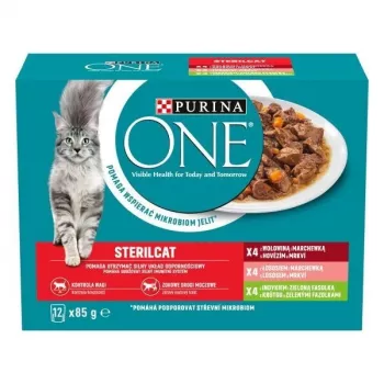 Nassfutter für Katzen Purina Nestlé Sterilcat Mix Flavours Multipack 12 x 85 g, adult, 78% Feuchtigkeit, 13% Protein
