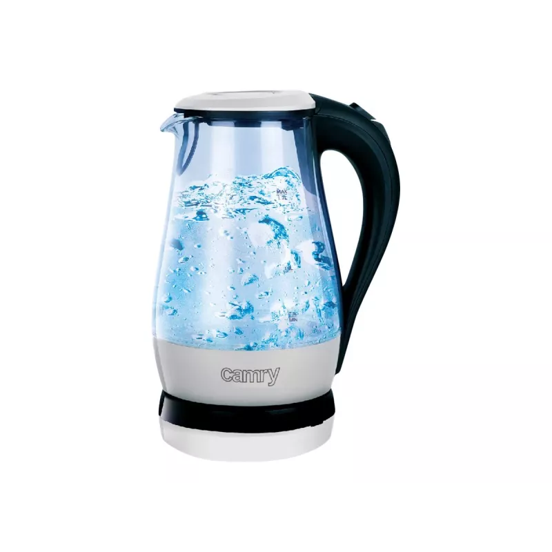 Camry | CR 1251 | Standardkessel | 2000 W | 1,7 L | Glas | 360°-Drehsockel | Glas/Schwarz