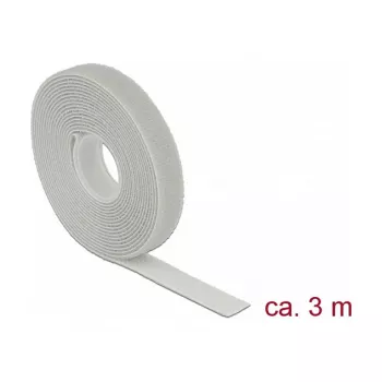 Klettband DELOCK 18275, grau, 13 mm x 3 m, 1 Stück
