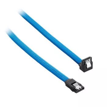 CableMod ModMesh - SATA-Kabel - Serial ATA 150/300/600 - SATA (W) rechtwinklig auf SATA (W) - 60cm - Hellblau (CM-CAB-RSAT-N60KLB-R)