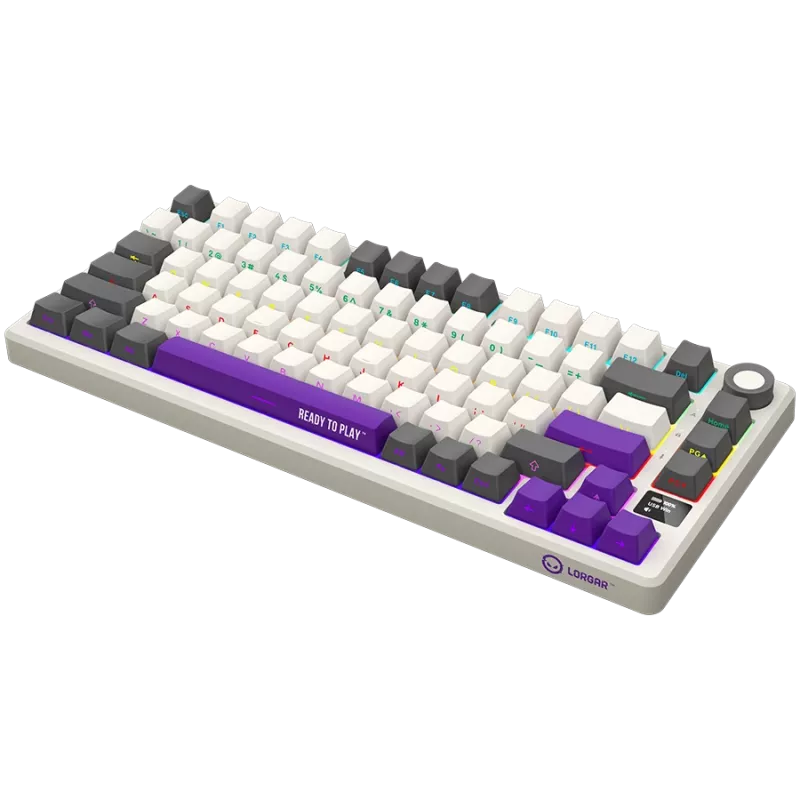LORGAR KBP7075W, Kabellose 75% Mechanische Gaming-Tastatur Pro, Beige, EN-Layout