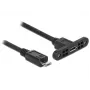 USB-Kabel DeLOCK 85245 USB 2.0 0,25 m Micro-USB B Schwarz