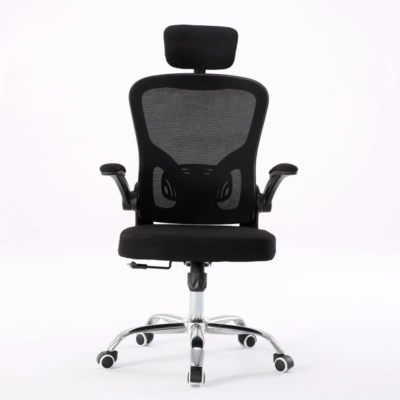 Bürostuhl top e shop DORY CZERŃ — gepolsterte Sitzfläche, Netzrückenlehne, 650×620 mm, Höhe bis 122 cm