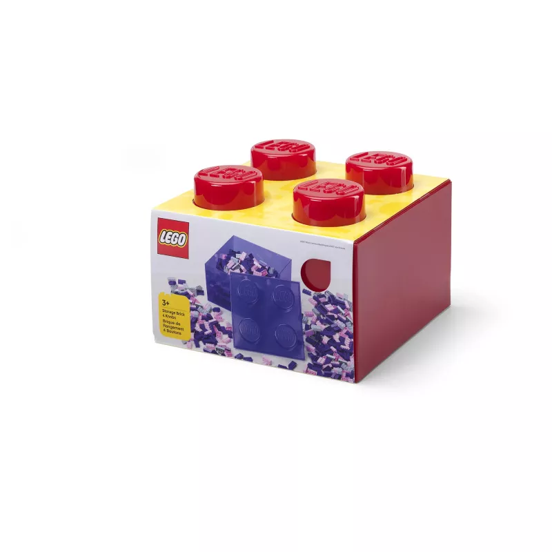 LEGO Stein 4 Rot Transparent – 4x2 Noppen transparenter roter Baustein