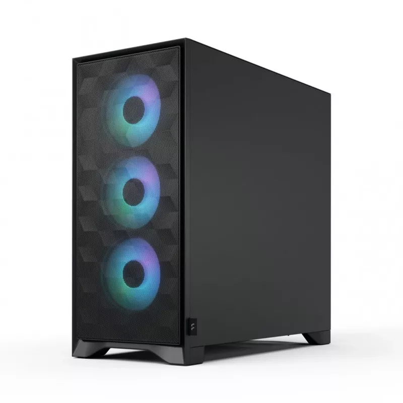 Fractal Design Pop 2 Air Schwarz Solid Midi-Tower-PC-Gehäuse — ATX-Unterstützung, 3x 120 mm Frontlüfter, 2,5/3,5-Zoll-Laufwerksschächte, 215×481×462 mm