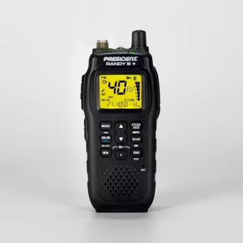 President Randy III Plus ASC AM/FM CB-Portabelradio Schwarz