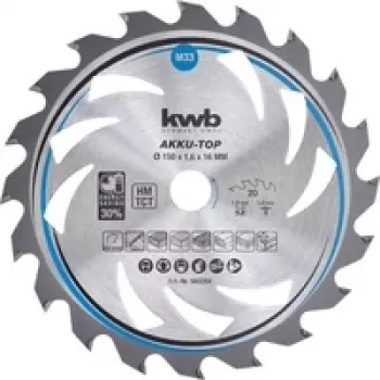 Kreissägeblatt KWB 583354 15 cm für Spanplatten Hartholz Kunststoff