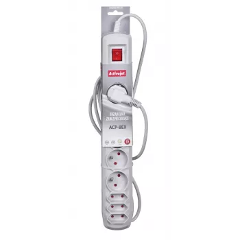 Activejet APN-8G/1,5M-GR Steckdosenleiste mit Kabel