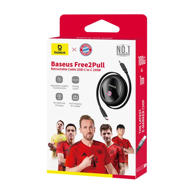 USB-C-Ladekabel Baseus P10364500113-Z2, 100 W, Schwarz, USB-C auf USB-C