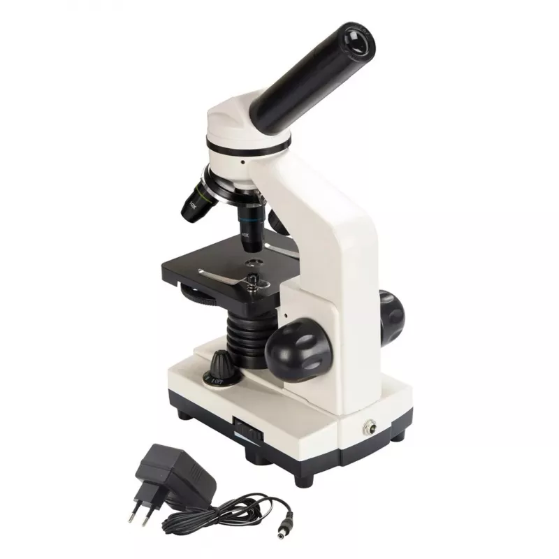 Optisches Verbundmikroskop Deltaoptical DO-3210 – monokular, 3 achromatische Objektive, LED-Beleuchtung, 40–400×, 45° geneigter drehbarer Kopf