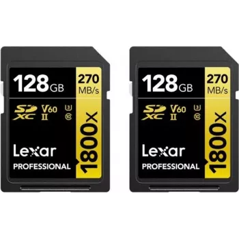 Lexar Professional 1800x 128 GB SDXC UHS-II Karte, 2er-Pack