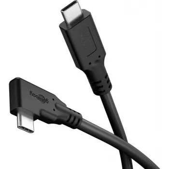 Goobay USB-C-Kabel 90° USB4 2 m schwarz - 100 W 40 Gbit/s Power (79431)