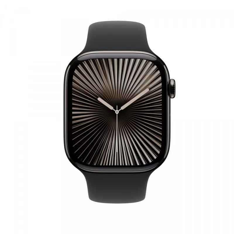 Apple Armband für Smartwatch 46 mm Größe SM Schwarz (MXM23ZMA)