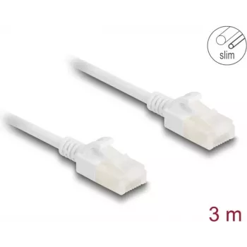 Netzwerkkabel DeLOCK RJ45 Cat.6A Stecker zu Stecker 3m weiß