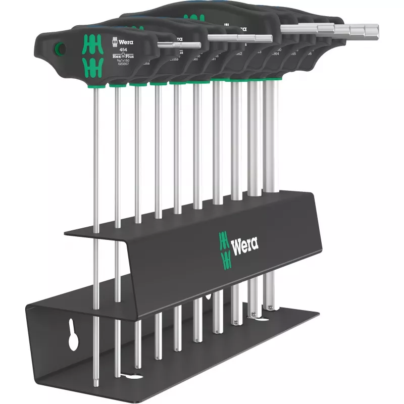 Schraubendreher-Set Wera 454/10 HF Imperial 2 – 10-teiliges Präzisions-Schraubendreher-Set, zöllig (Zoll)