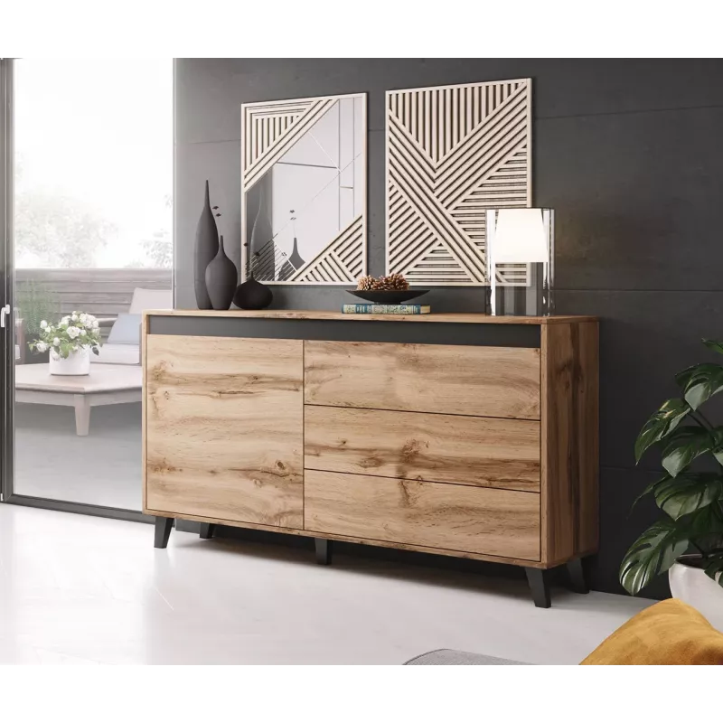 Cama Kommode NORD Wotan-Eiche/Anthrazit