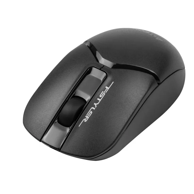Kabellose optische Maus A4Tech FM12S Schwarz — 1200 dpi, RF-Nano-Empfänger, 3 Tasten, AA-Batterie