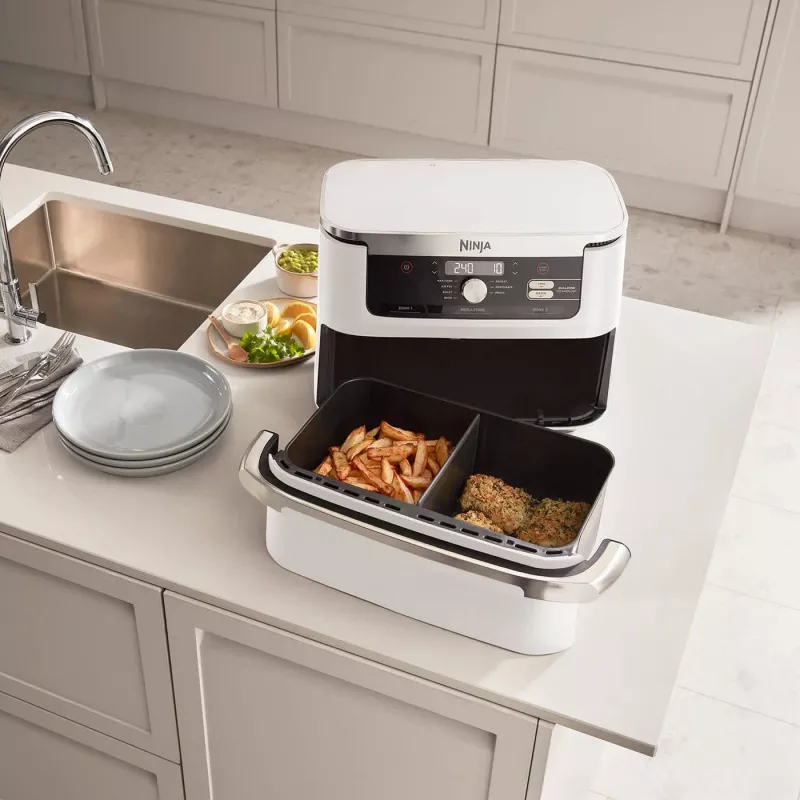 Heißluftfritteuse Ninja AF500EUWH Doppel 10,4 L