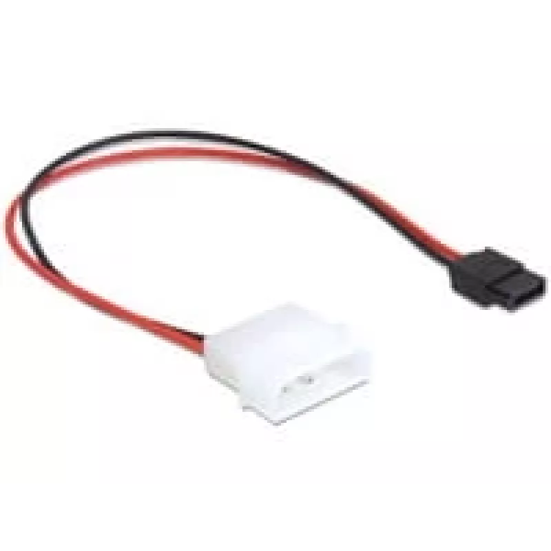 Delock Stromkabel Molex 4 Pin Stecker auf schlank SATA 6 Pin Buchse 24 cm