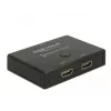DeLock HDMI 2 - 1 Switch bidirektional 4K 60 Hz - Video/Audio-Switch - 2 x HDMI - Desktop