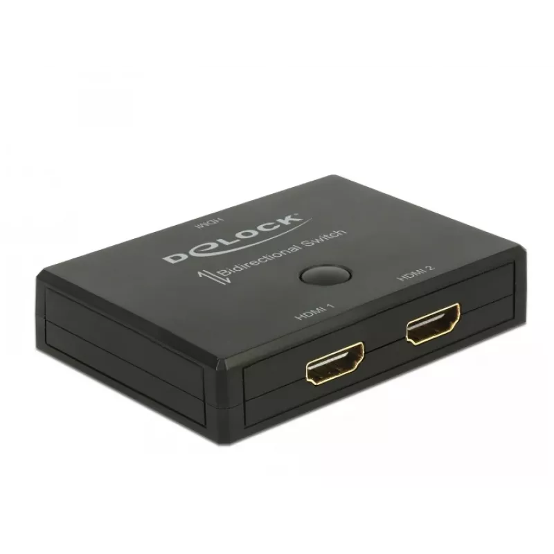 DeLock HDMI 2 - 1 Switch bidirektional 4K 60 Hz - Video/Audio-Switch - 2 x HDMI - Desktop