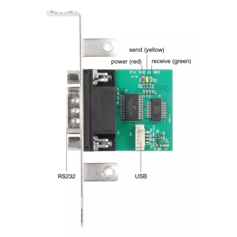 DeLOCK 90892 Serieller Konverter/Repeater/Isolator USB 2.0 RS-232 Grün Edelstahl