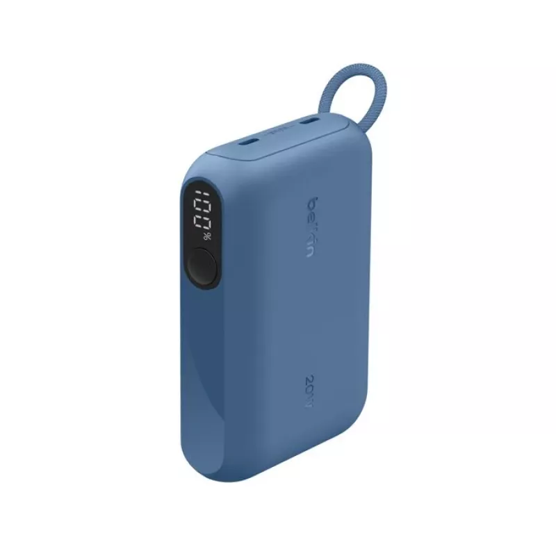 Powerbank Belkin BPB027HQBL 10000 mAh — Blau, 2× USB Type‑C-Anschlüsse