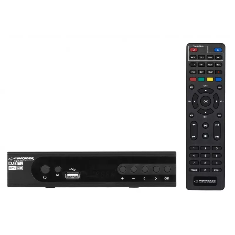 Dekoder Tuner TV DVB-T2 Hevc H.265 Kabel HDMI